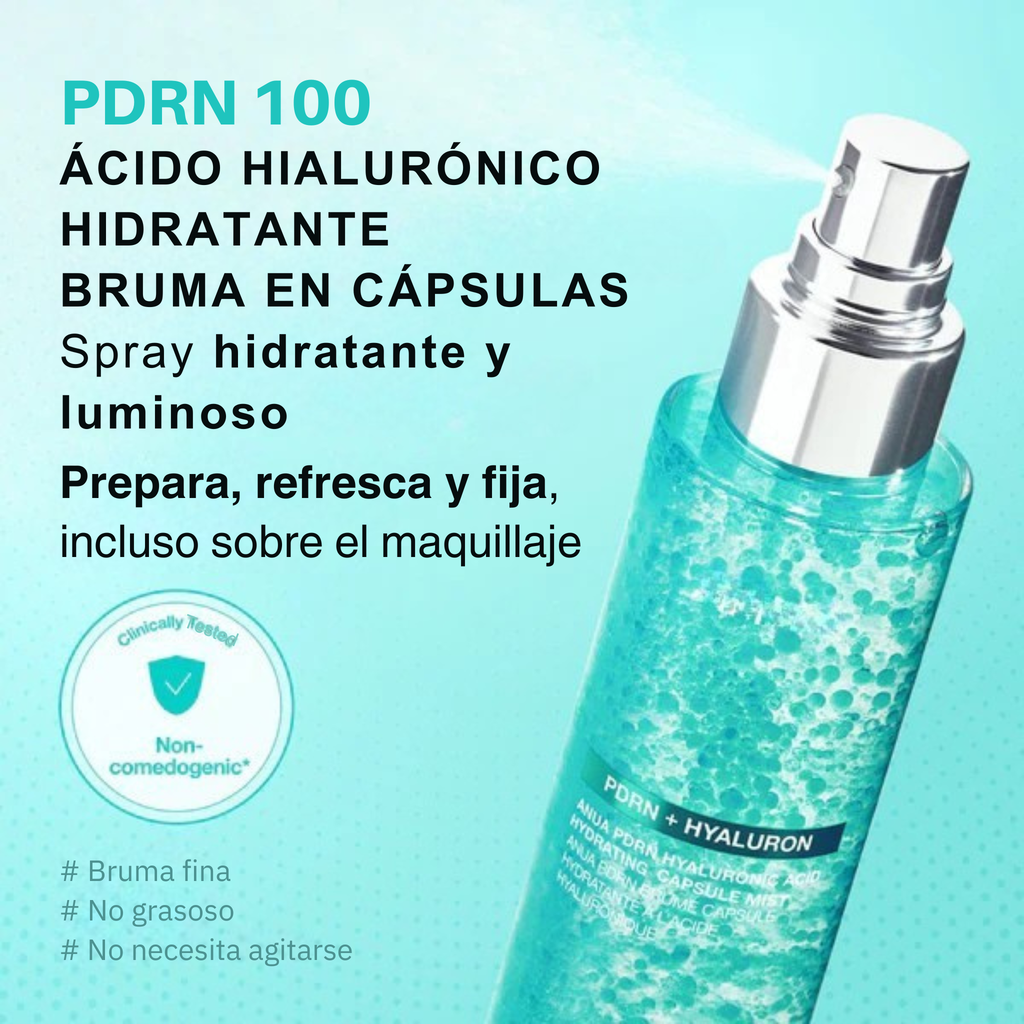 Spray sérum facial con colágeno PDRN para un brillo radiante