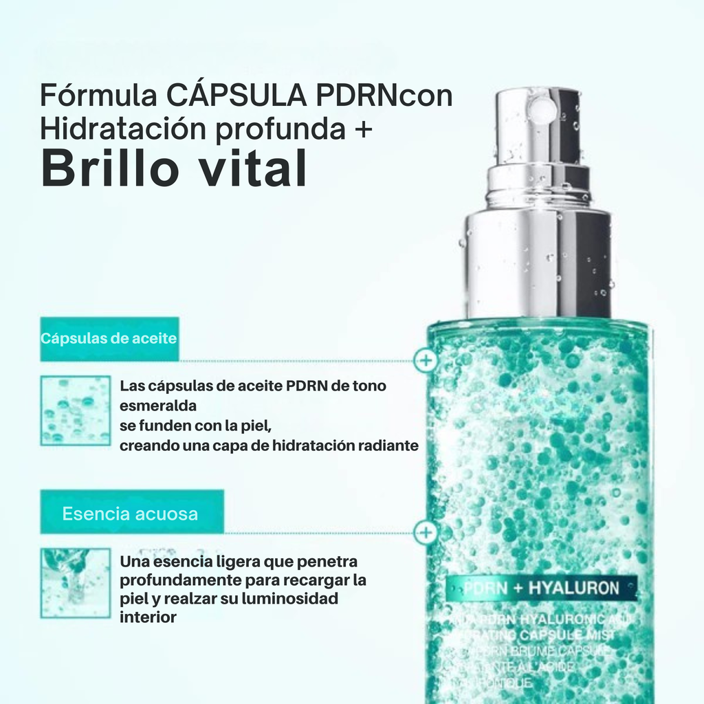 Spray sérum facial con colágeno PDRN para un brillo radiante