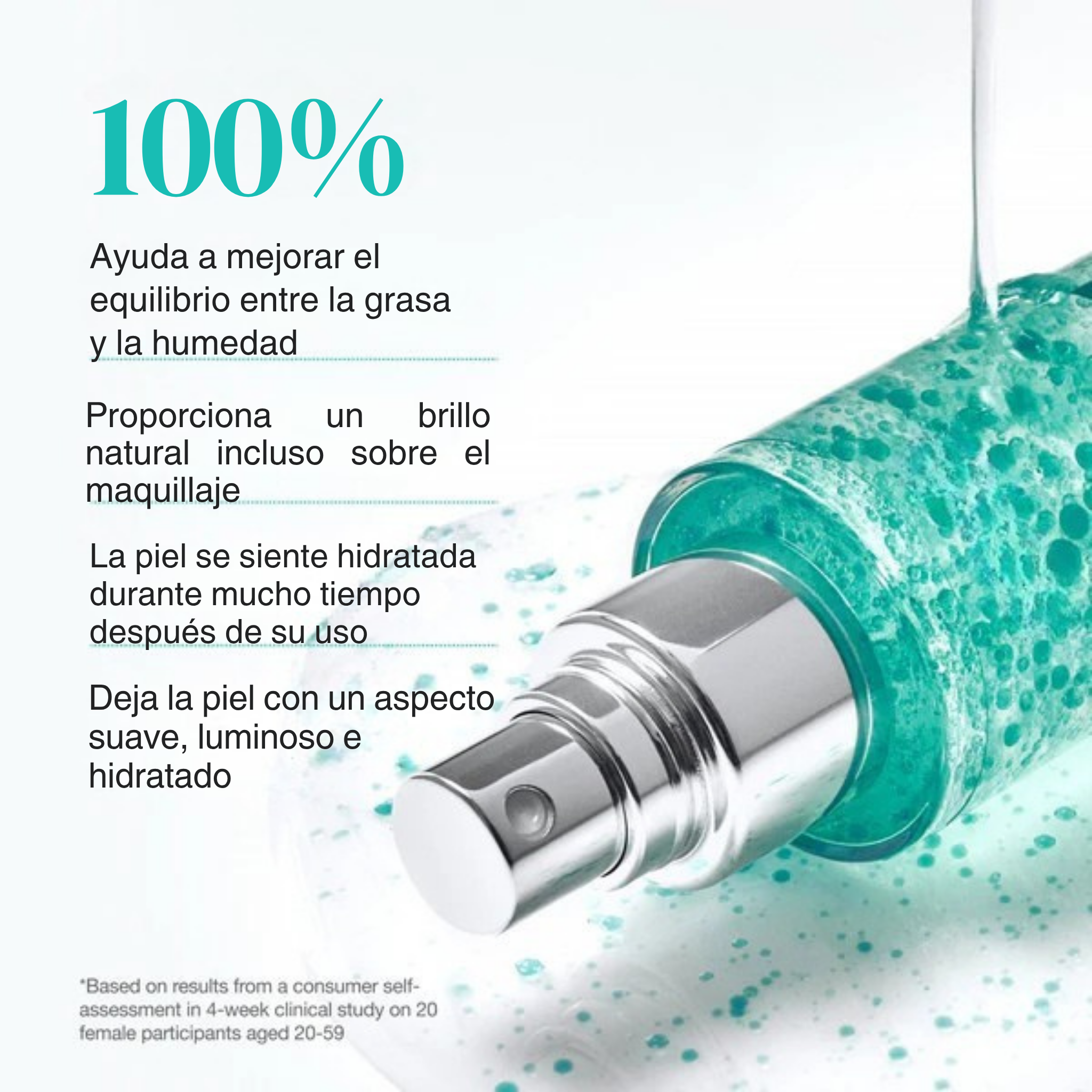 Spray sérum facial con colágeno PDRN para un brillo radiante