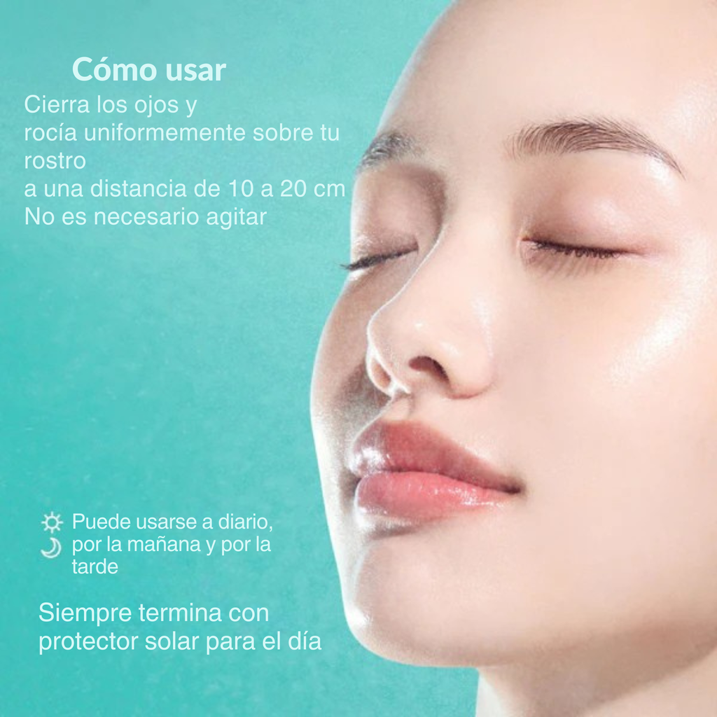 Spray sérum facial con colágeno PDRN para un brillo radiante